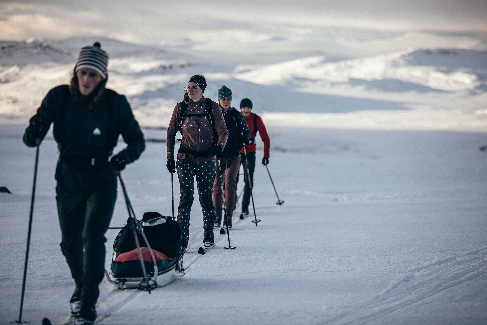Ski Tour Langlauf Winter Fotograf Schnee Horizont