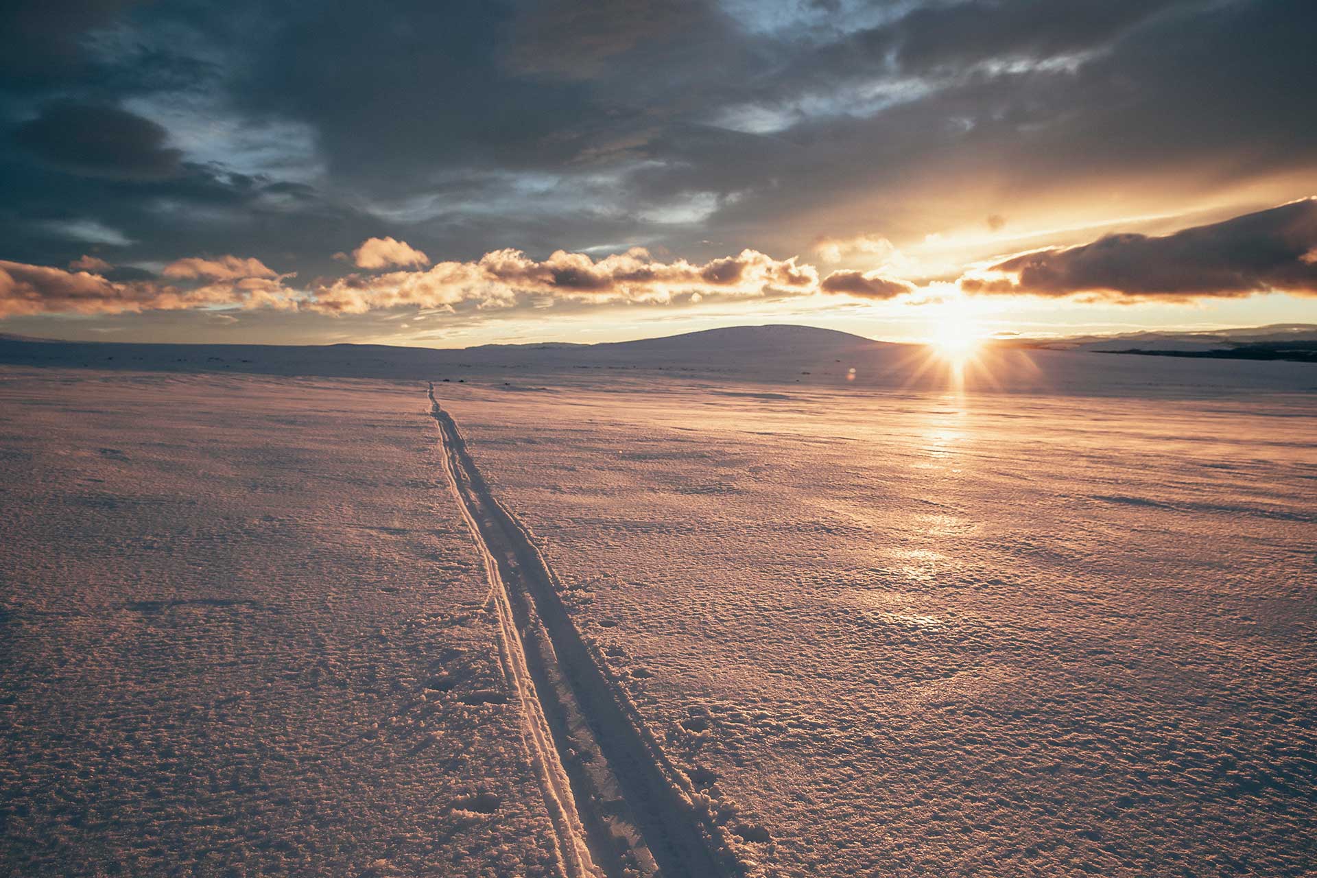 Sonnenaufgang Landschaft Horizont Winterlandschaft Fjell Ski Norwegen Fotograf