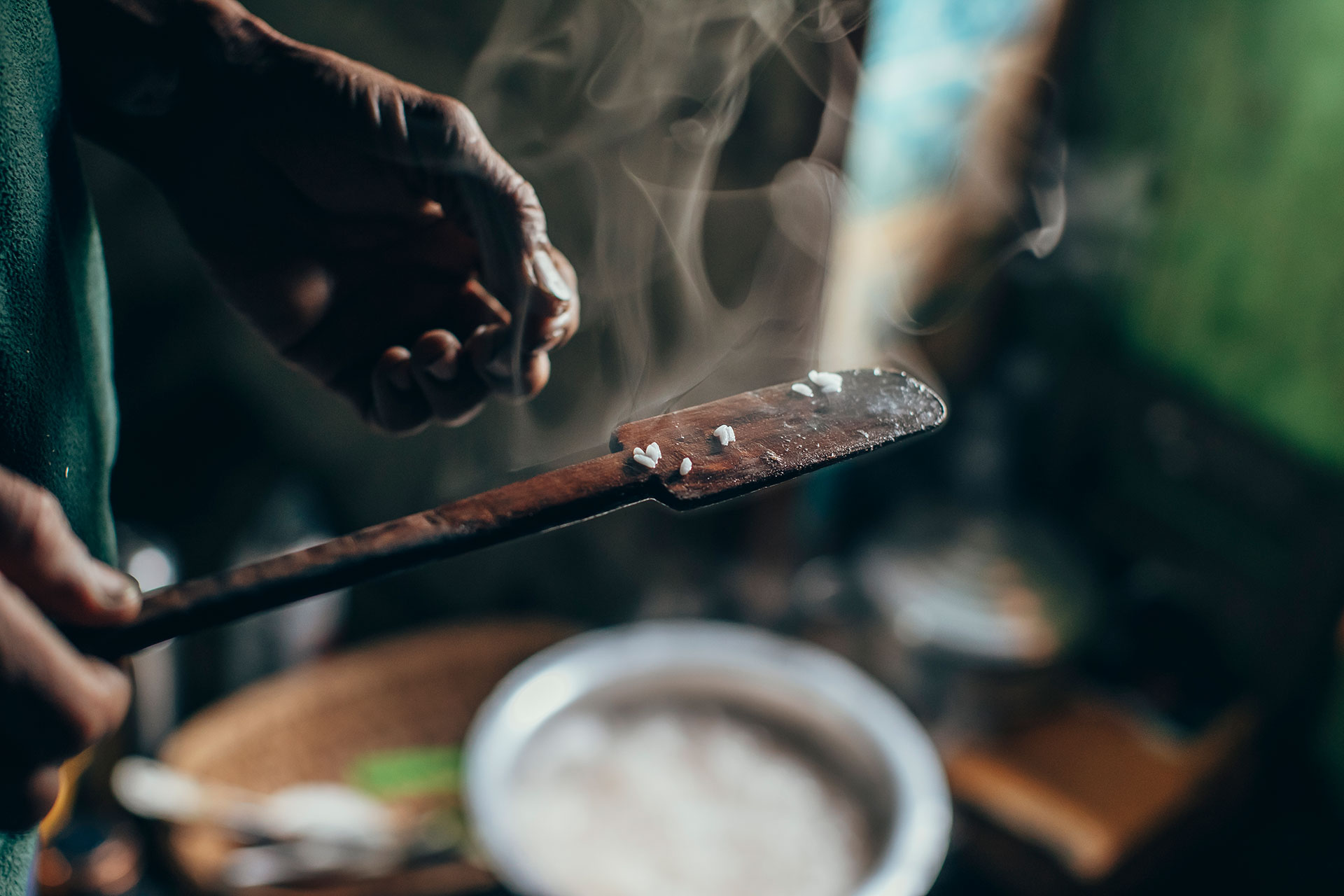 Detail Fotograf Food Kochen Trekking Bhutan People Reis Laya Reisen