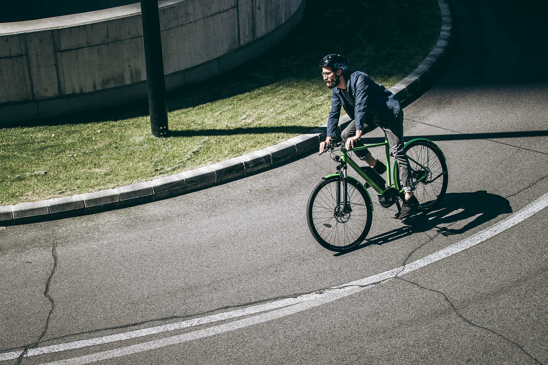 Fotograf Fahrradfahrer Ebike Lifestyle Sport Urban Kampagne Wien