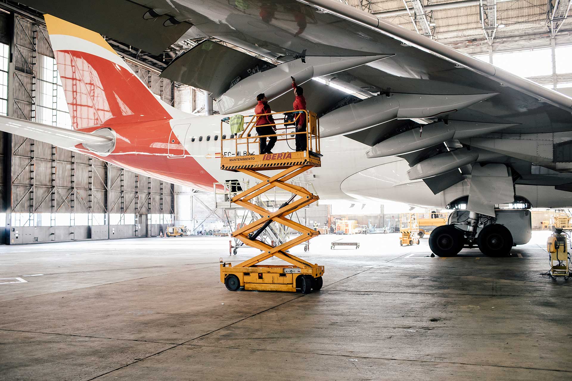 Flügel Flughafen Werbung Arbeitsbekleidung Industriefotograf Iberia New York