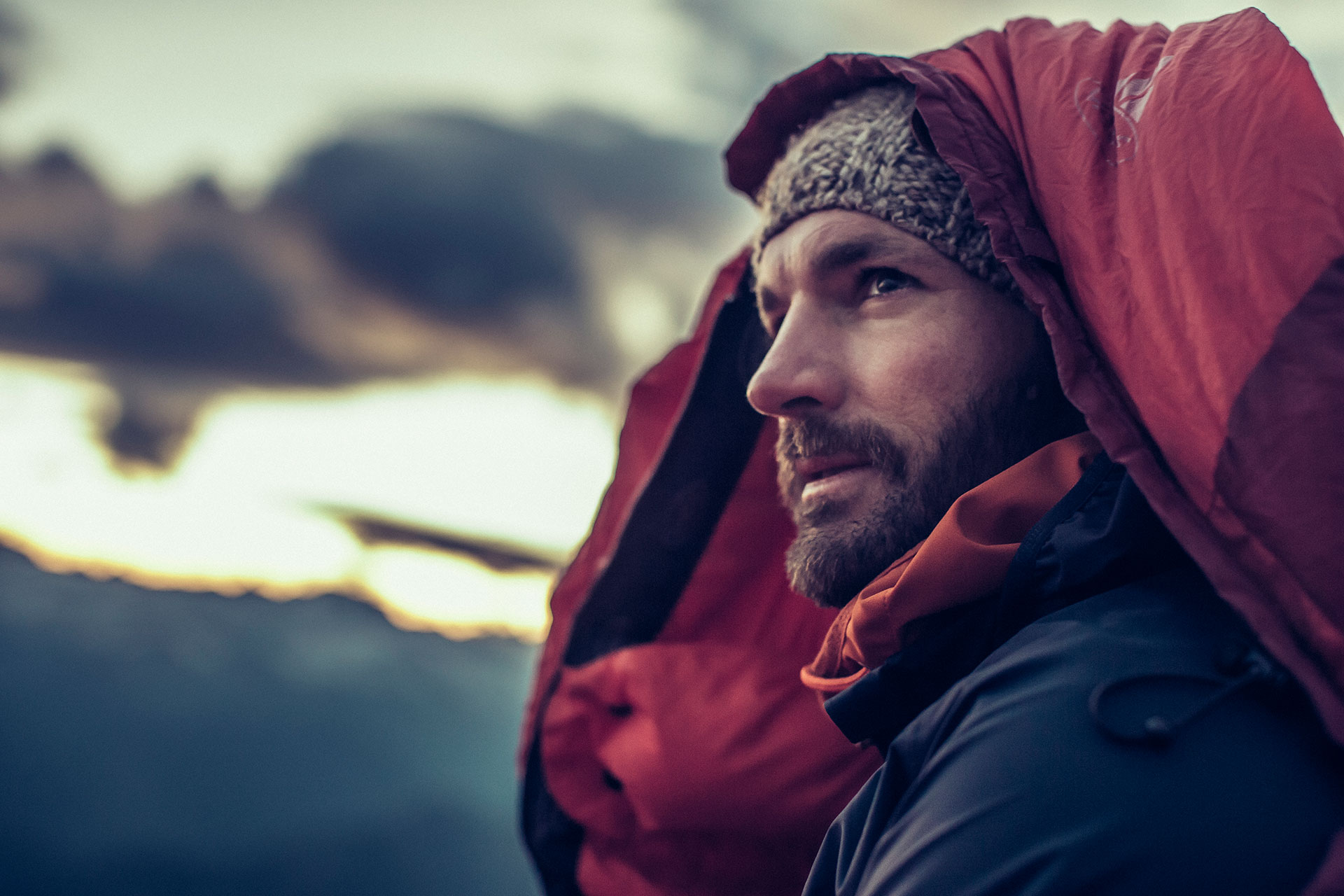 Schlafsack Deuter Fotograf Outdoor Berge Portrait Michael Müller Hamburg 