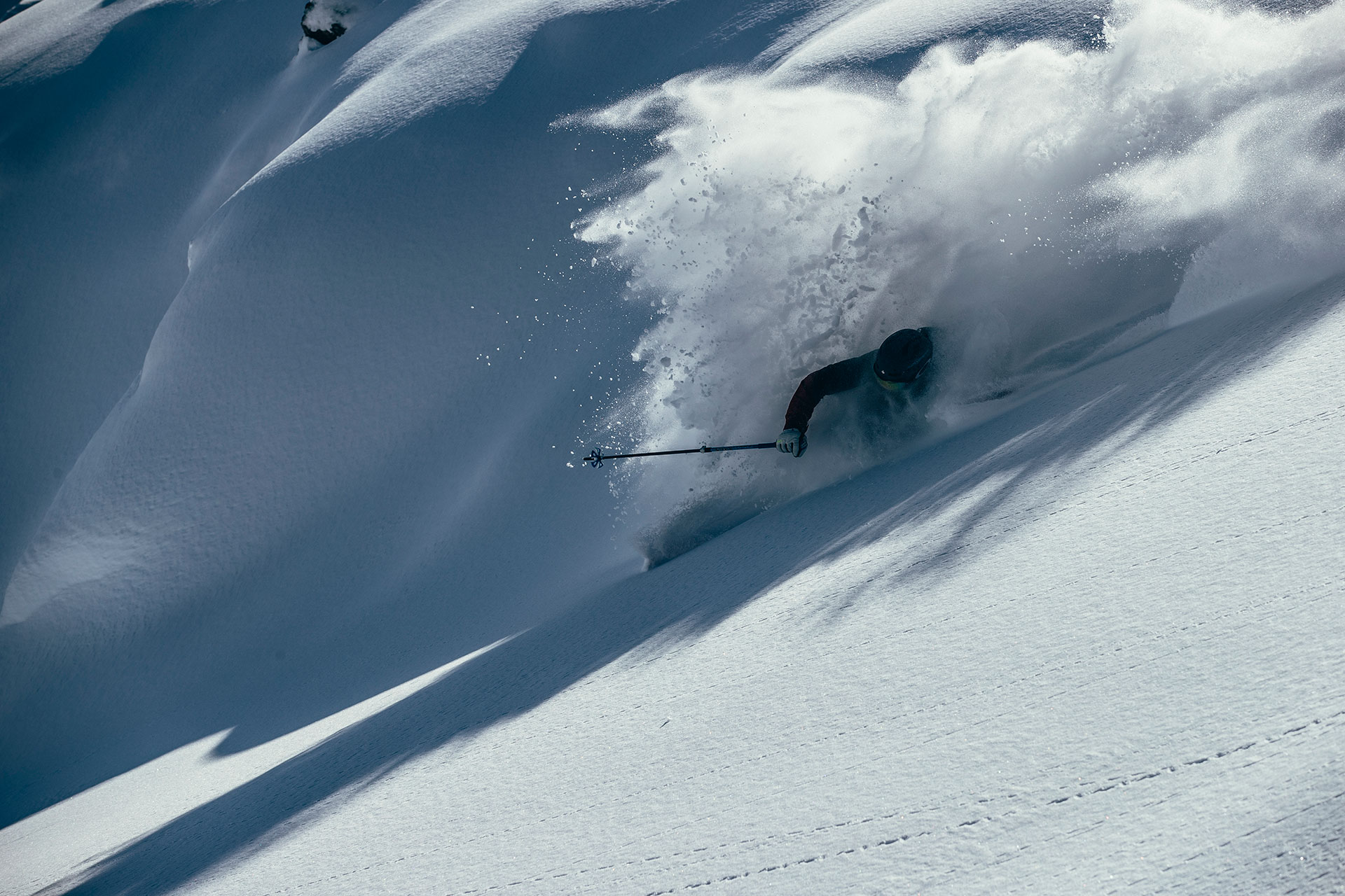 Powder Freeride Ski Fotograf Outdoor Winter Berge Alpen Zürich Schweiz