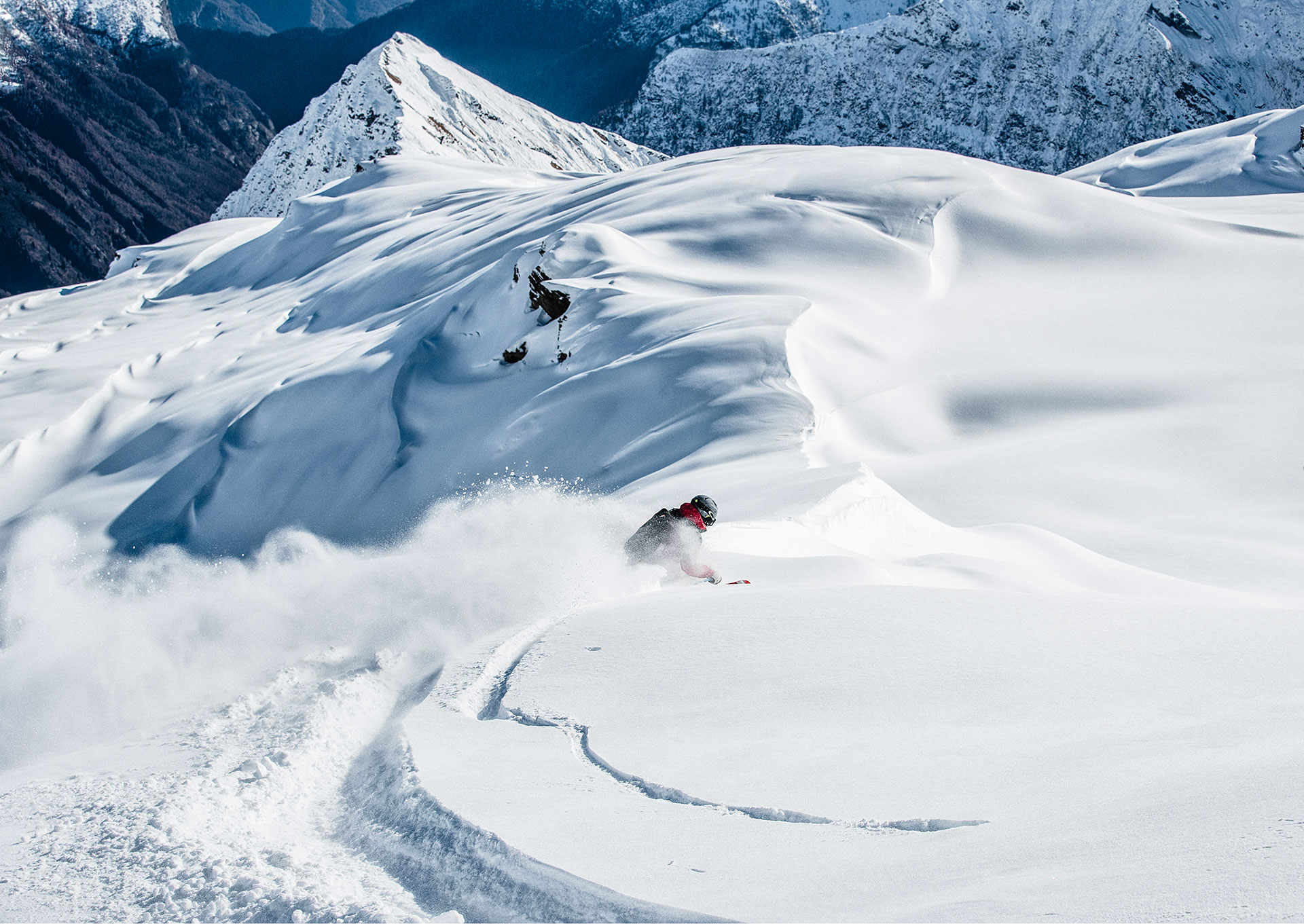 Tiefschnee Ski Freeride Maloja Salzburg Michael Müller Fotograf