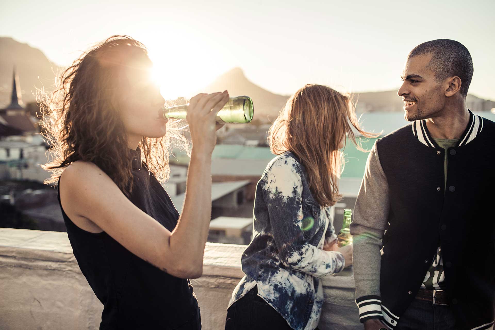 Bier Werbung Fotoproduktion Lifestyle People Kapstadt Rooftop 