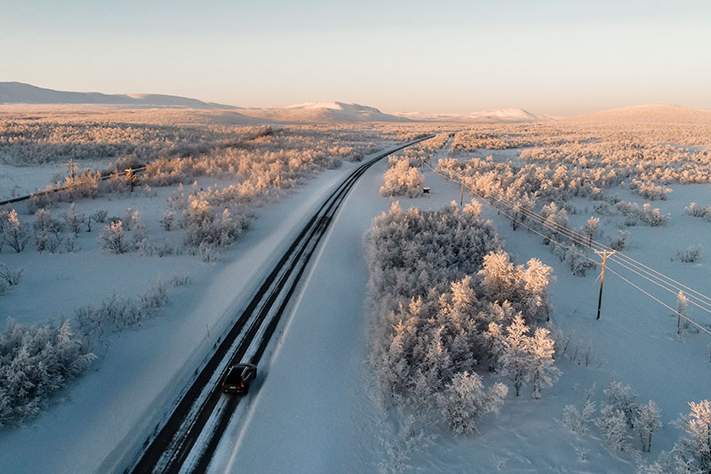 Drohne Automotive Panorama Landschaft Fotograf Schweden Polarkreis Michael Müller